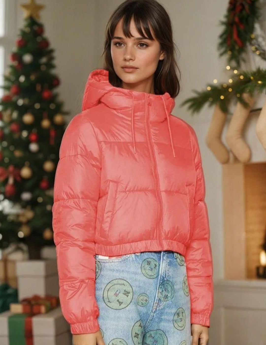 Kotty Women Hooded Solid Lightweight Puffer Jacket
