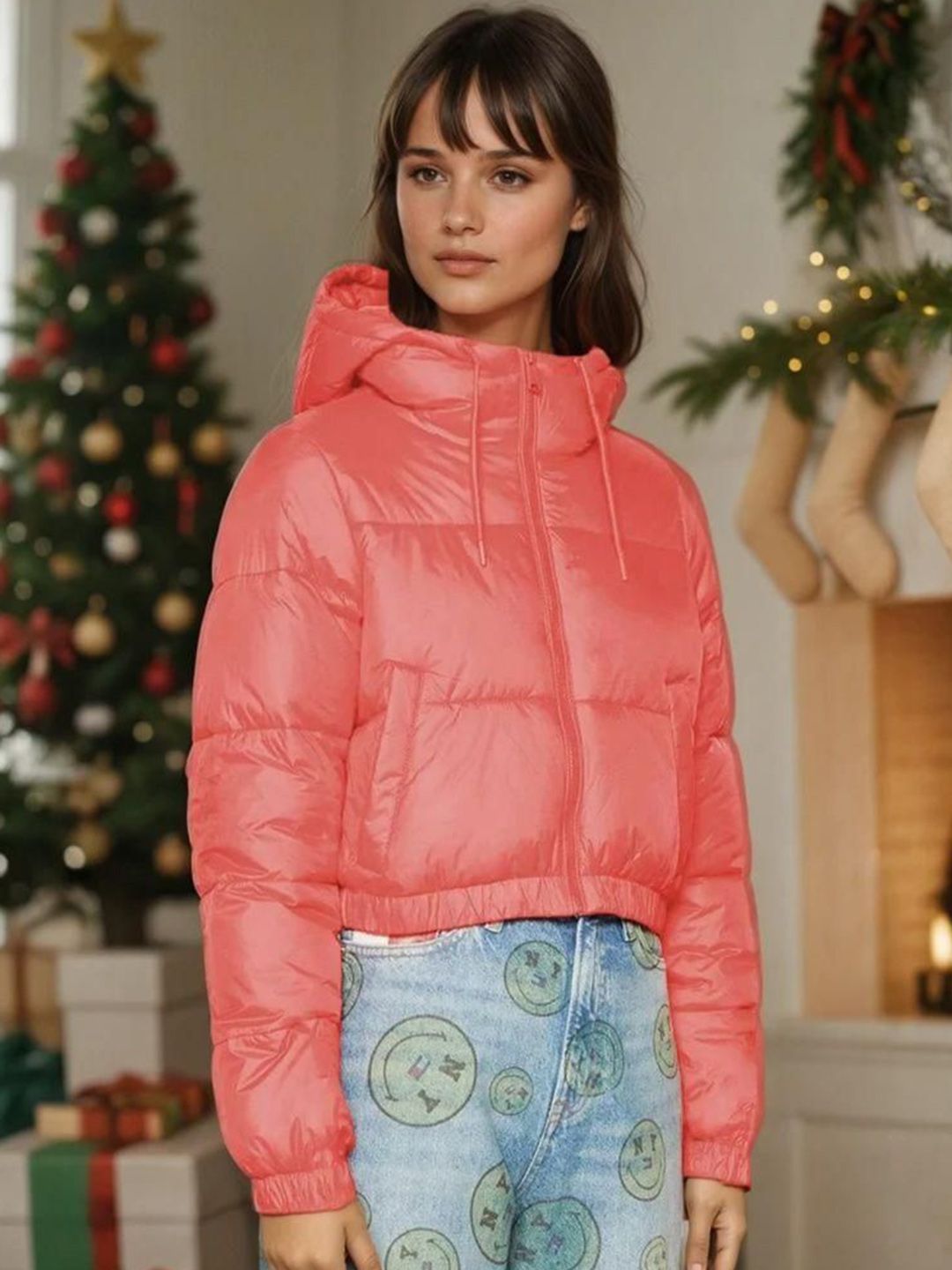 Kotty Women Hooded Solid Lightweight Puffer Jacket