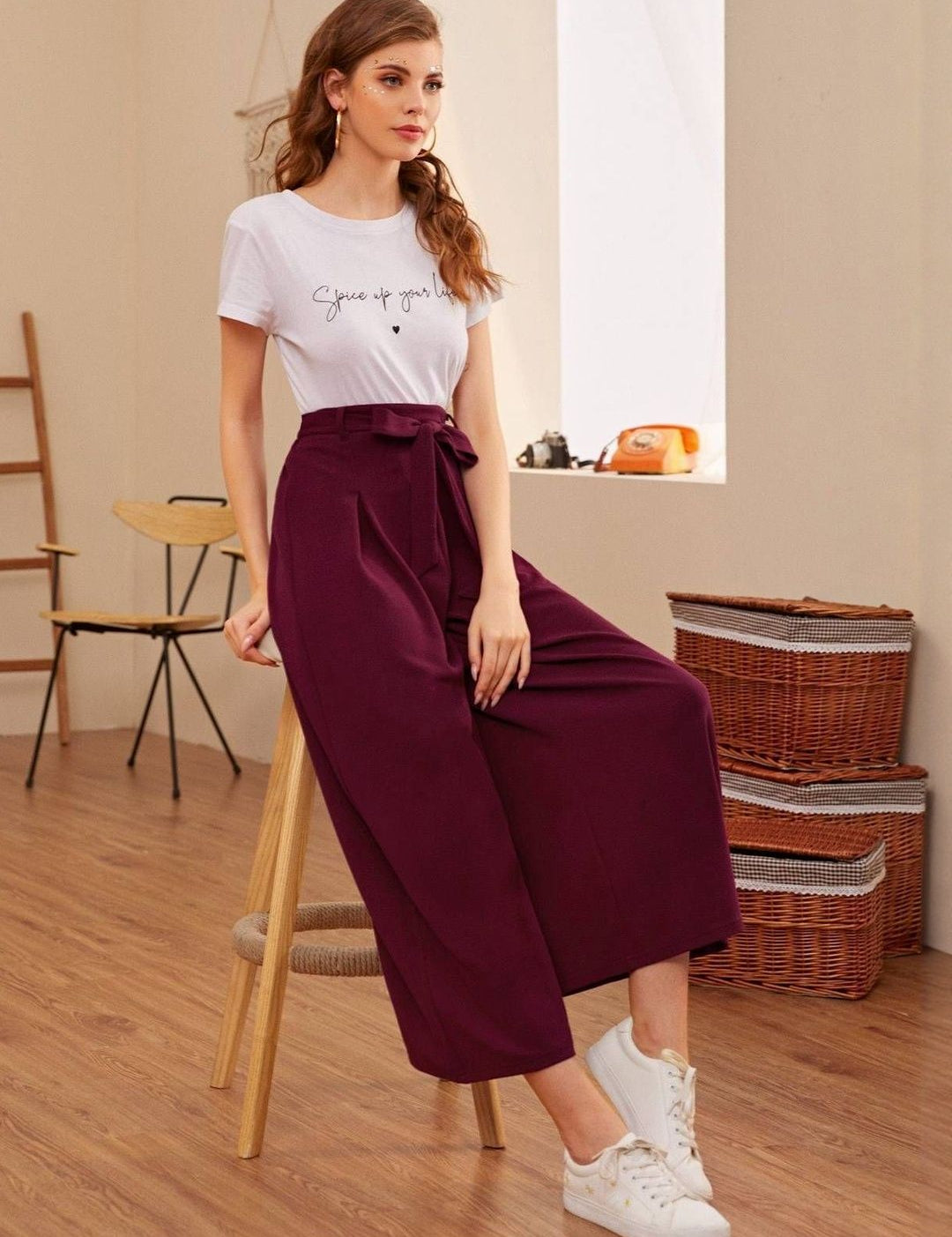 Kotty Women Relaxed Straight Leg High-Rise Trousers
