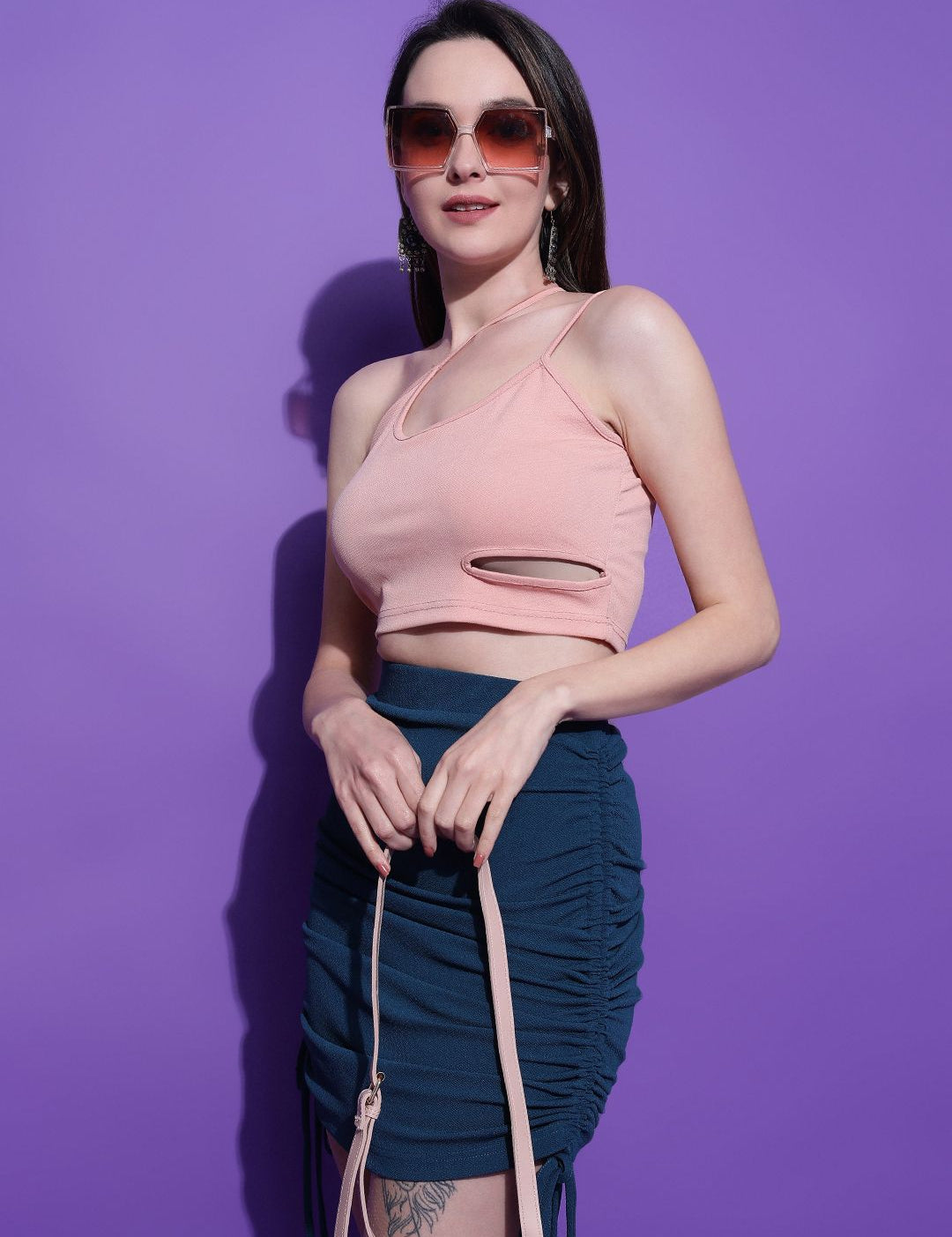 Kotty Women Solid One Shoulder Top