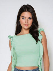 Kotty Women Solid Boat Neck Top