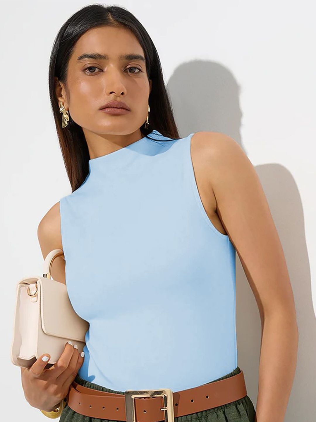 Kotty Women High Neck Sleeveless Top