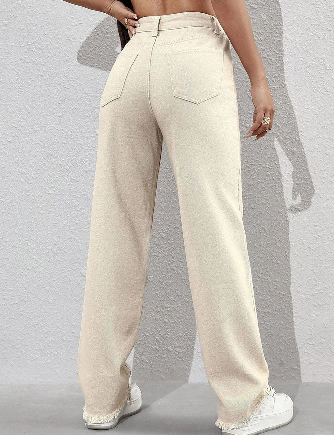 Kotty Women Straight Fit High-Rise Stretchable Jeans