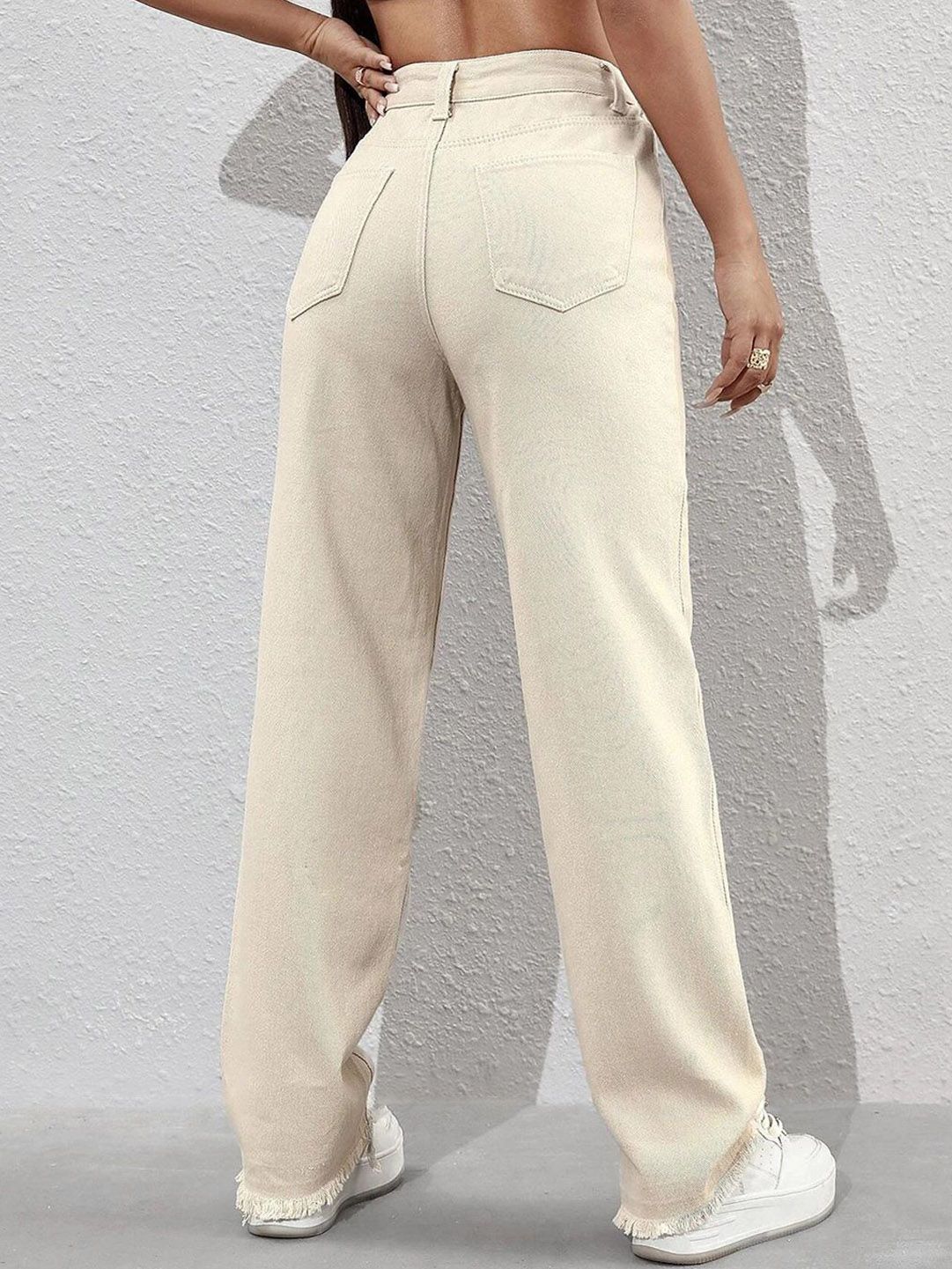 Kotty Women Straight Fit High-Rise Stretchable Jeans