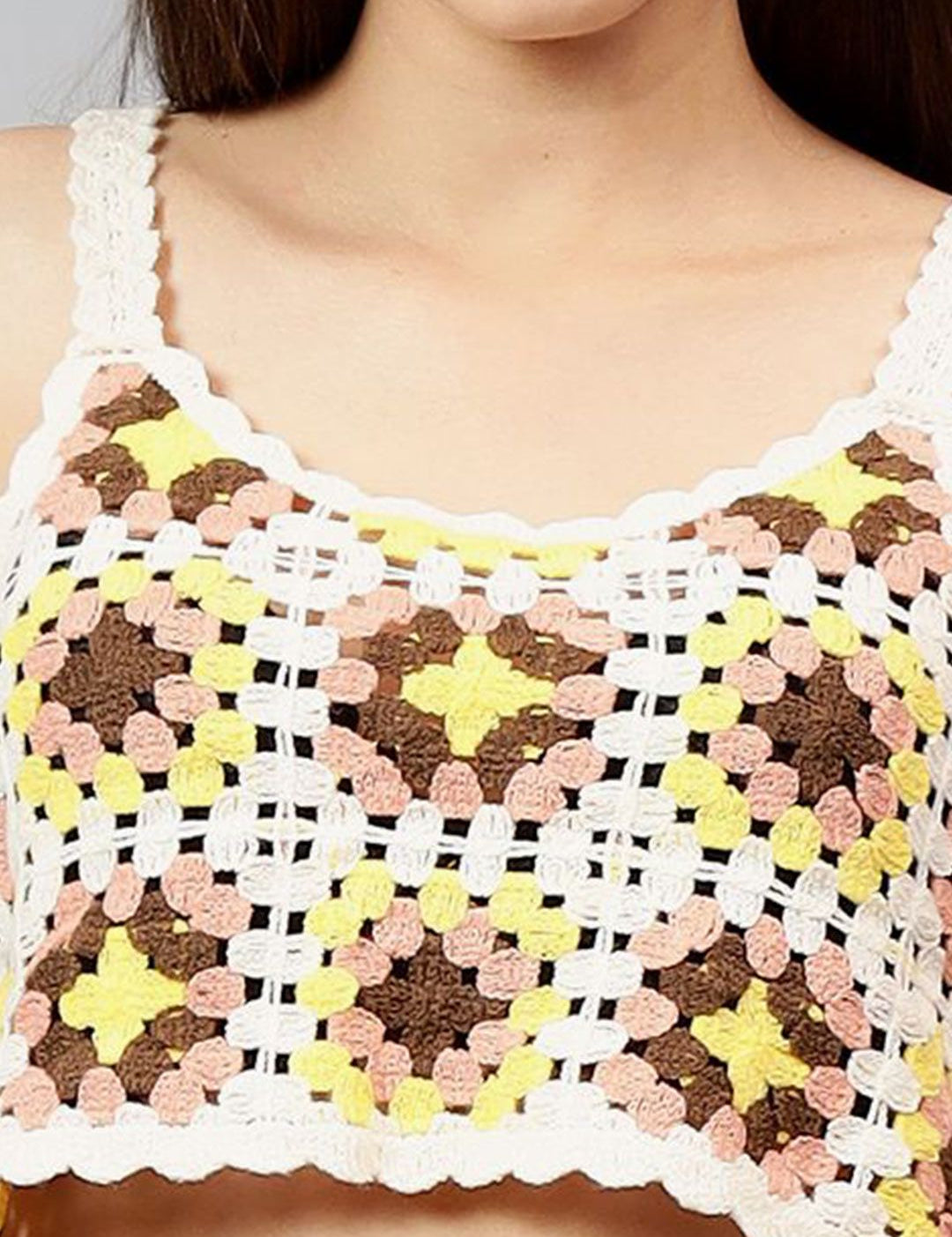 Kotty Women Self Design Scoop Neck Cotton Top