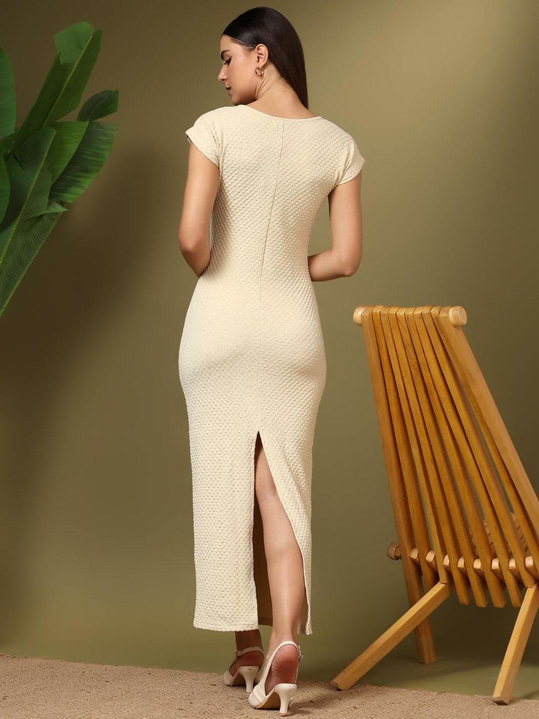 Kotty Women Short Sleeves Bodycon Dress