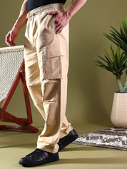 Kotty Men Relaxed Easy Wash Cargos Trousers