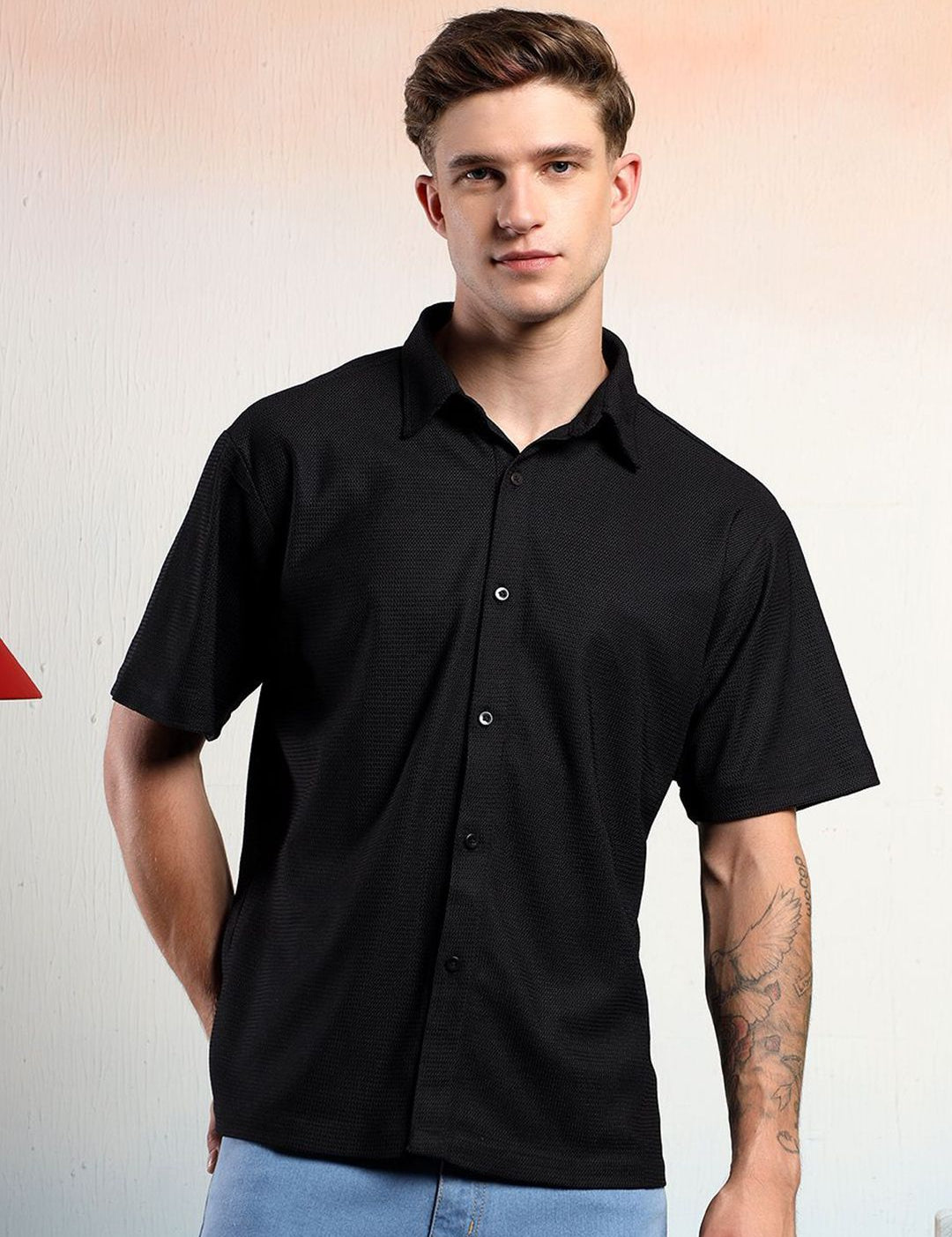 Kotty Men Sheer Casual Shirt