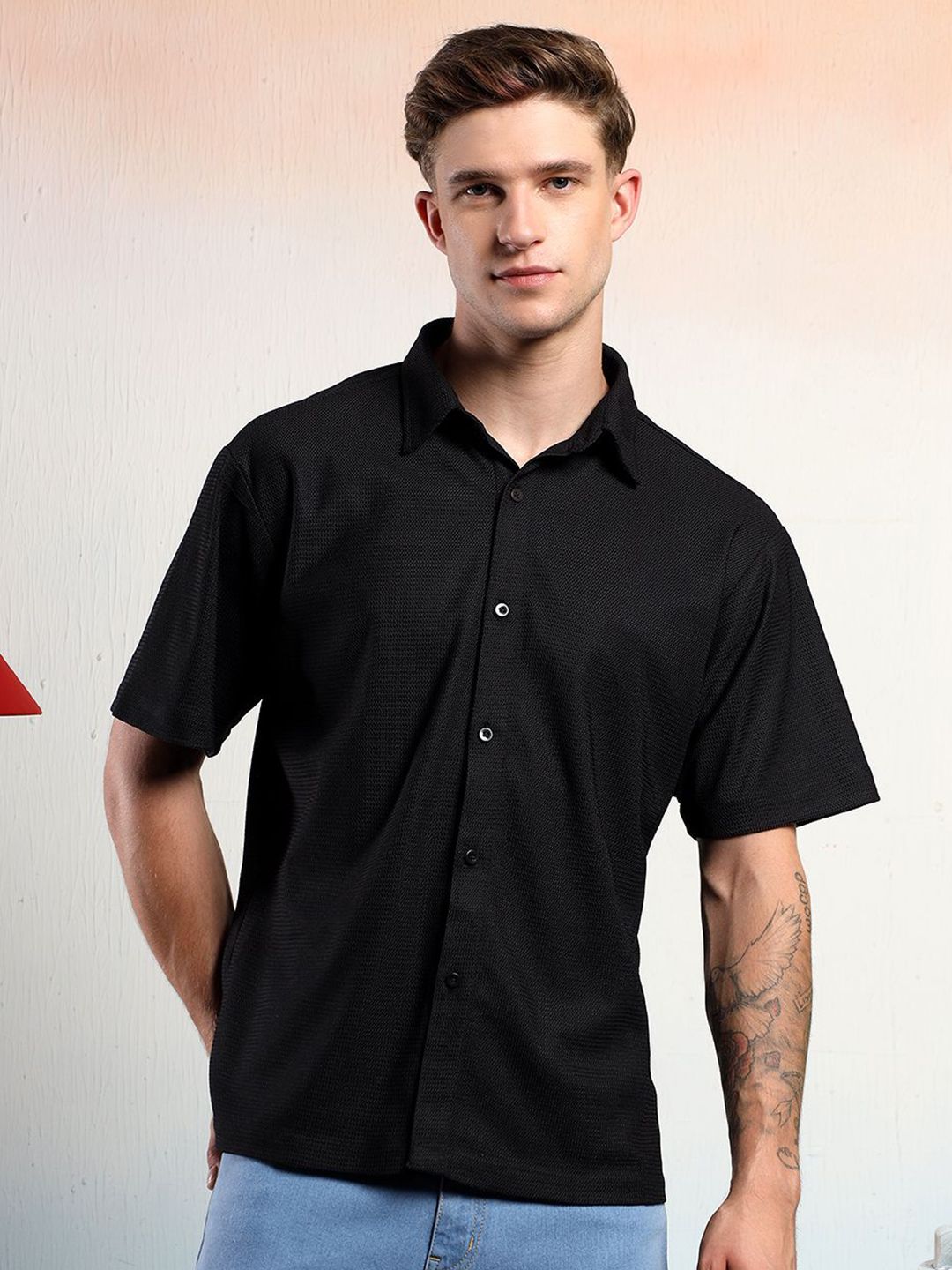 Kotty Men Sheer Casual Shirt
