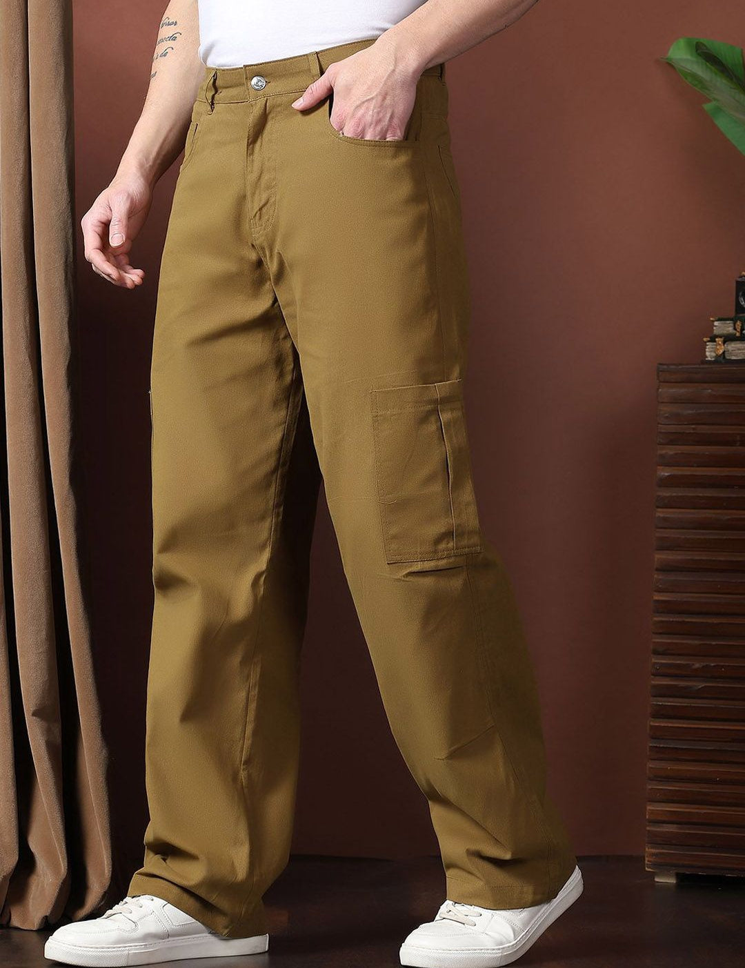 Kotty Men Relaxed Easy Wash Cargos Trousers