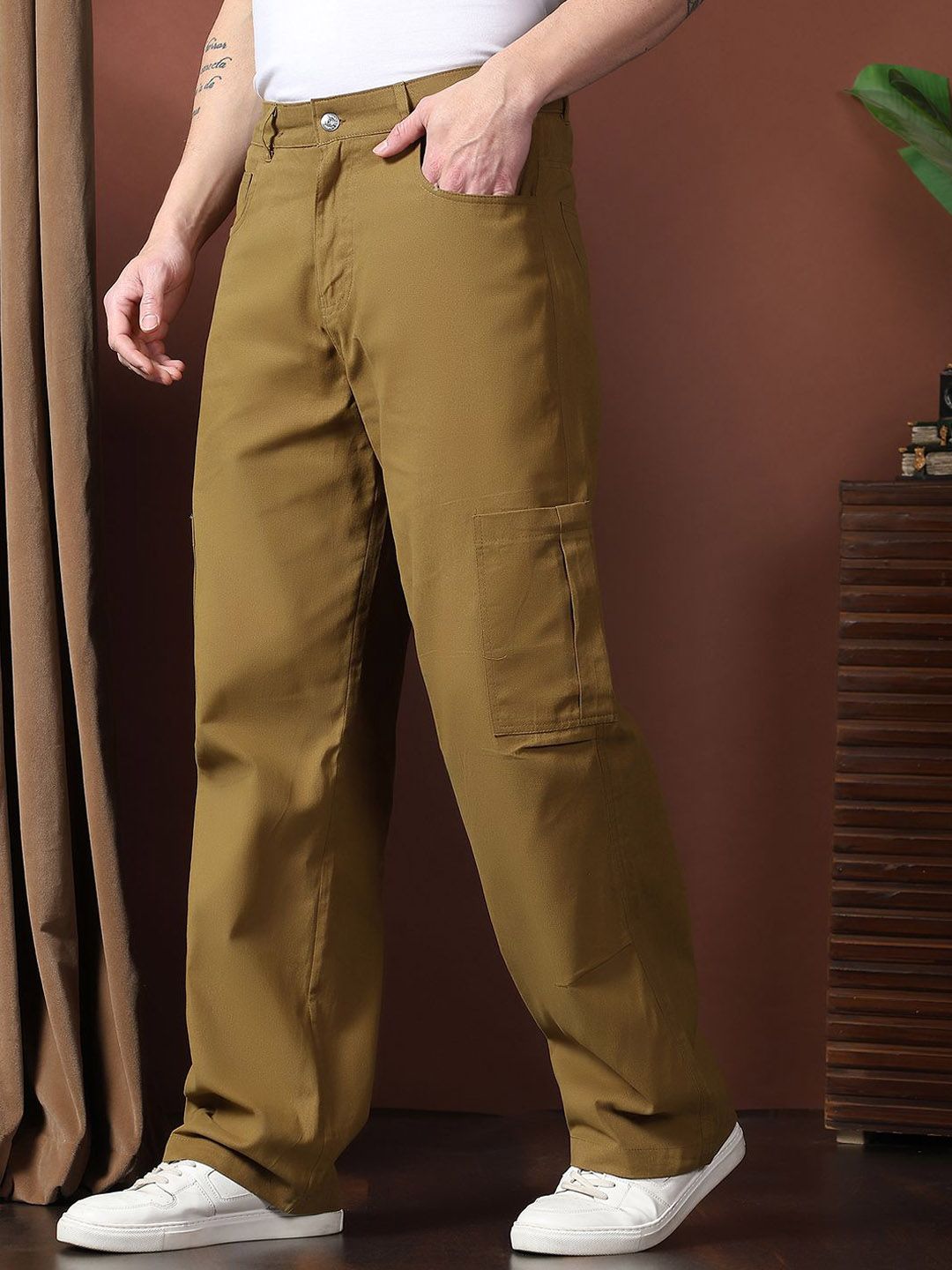 Kotty Men Relaxed Easy Wash Cargos Trousers
