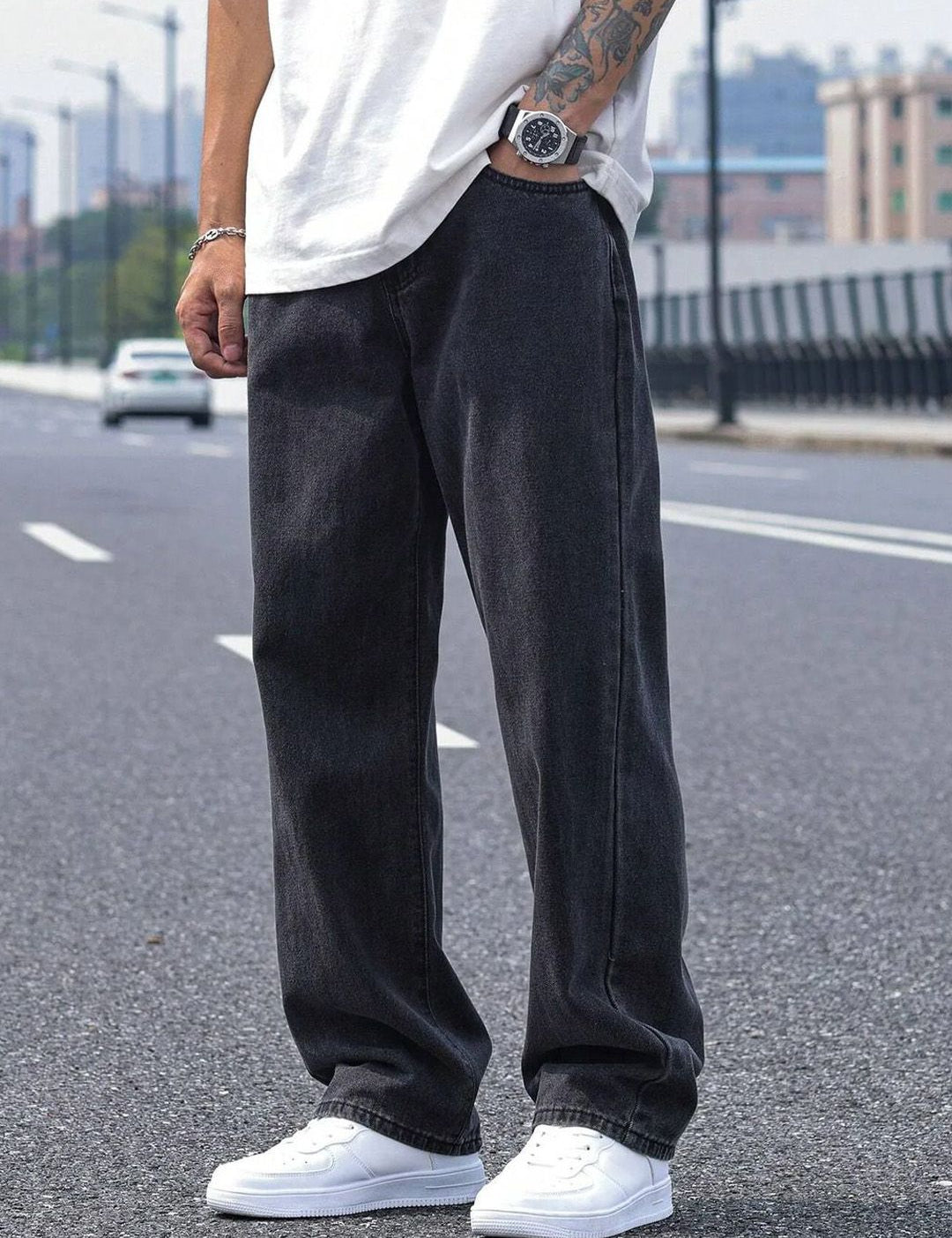 Kotty Men Cotton Relaxed Fit Mid-Rise Stretchable Jeans