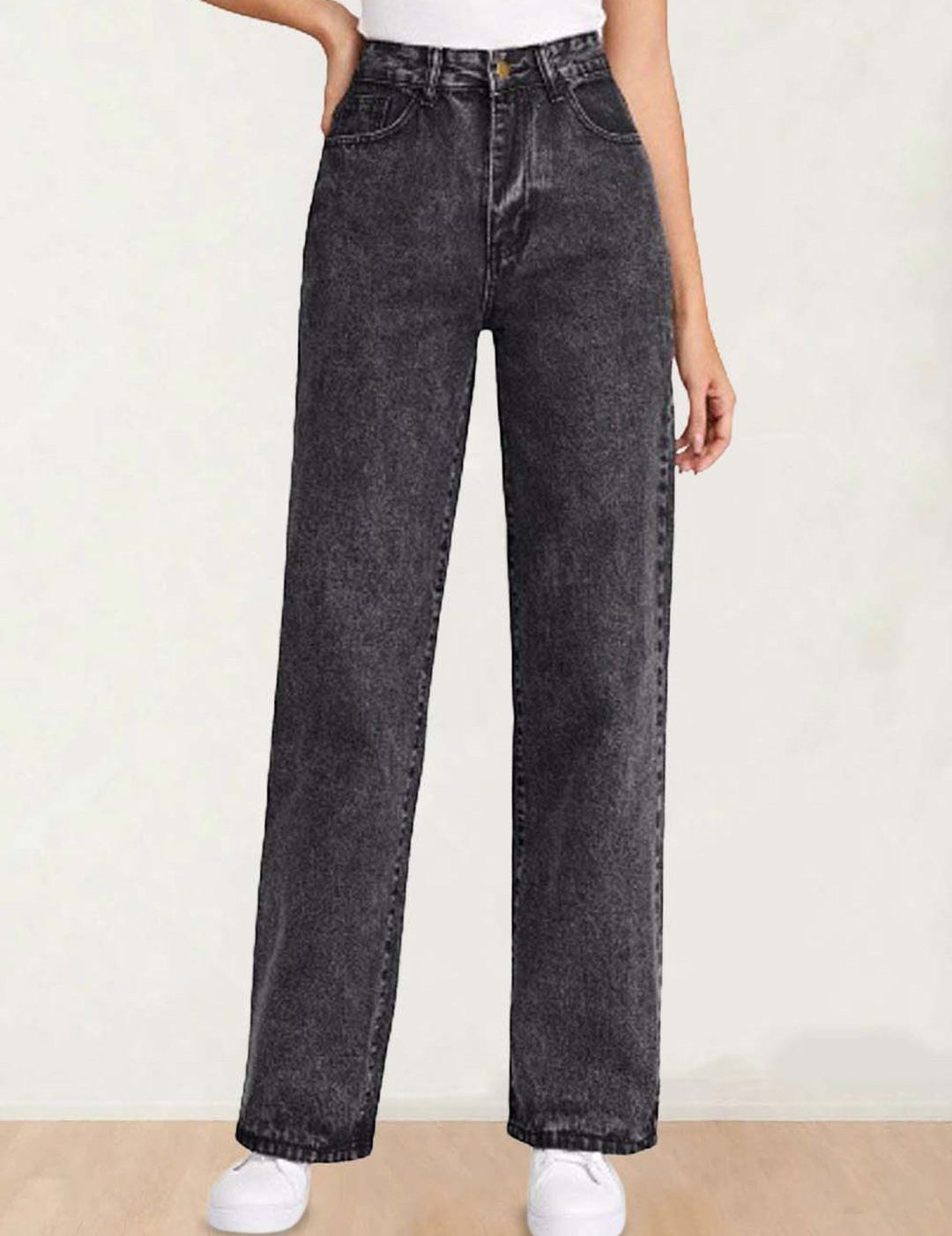 Kotty Women Straight Fit High-Rise Stretchable Jeans