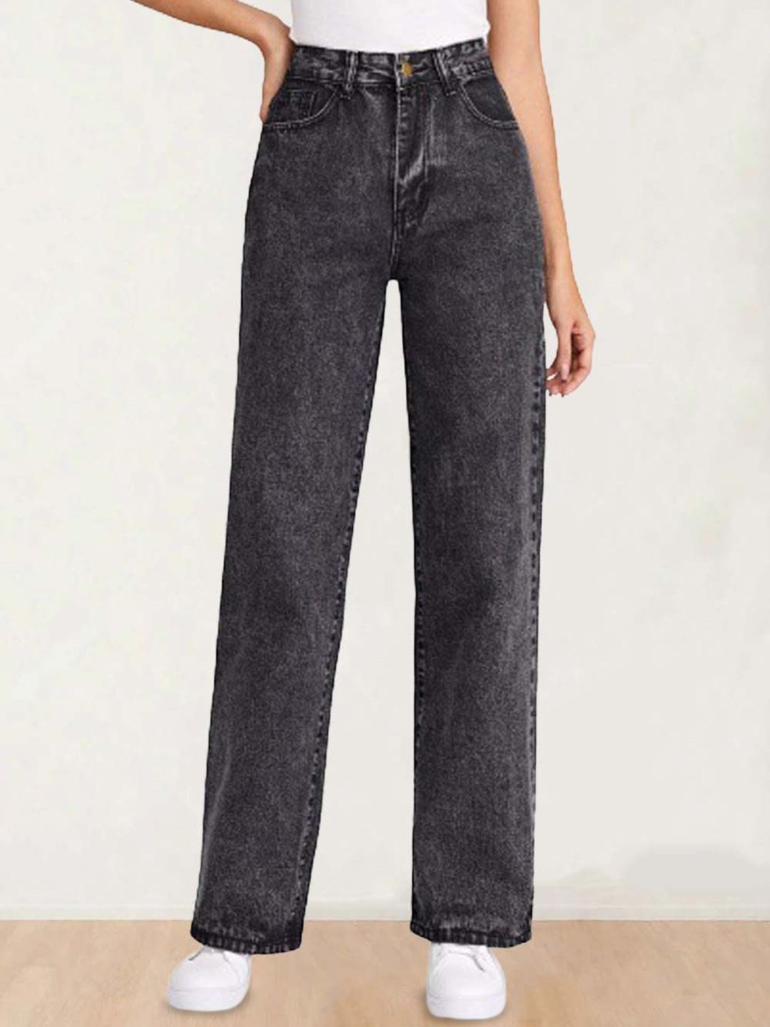 Kotty Women Straight Fit High-Rise Stretchable Jeans