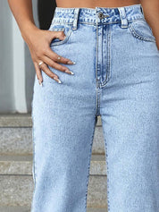 Kotty Women Jean Straight Fit High-Rise Heavy Fade Stretchable Jeans