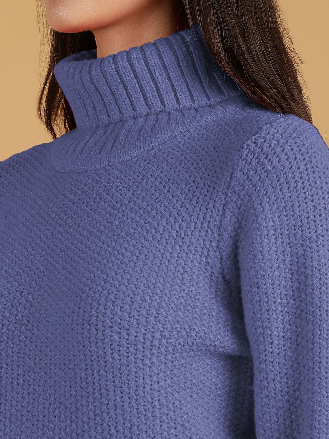 Kotty Women Turtle Neck Cotton Pullover 