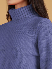 Kotty Women Turtle Neck Cotton Pullover 