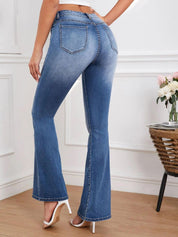 Kotty Women Bootcut High-Rise Cotton Stretchable Jeans