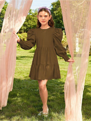 Kotty Puff Sleeve Fit & Flare Dress