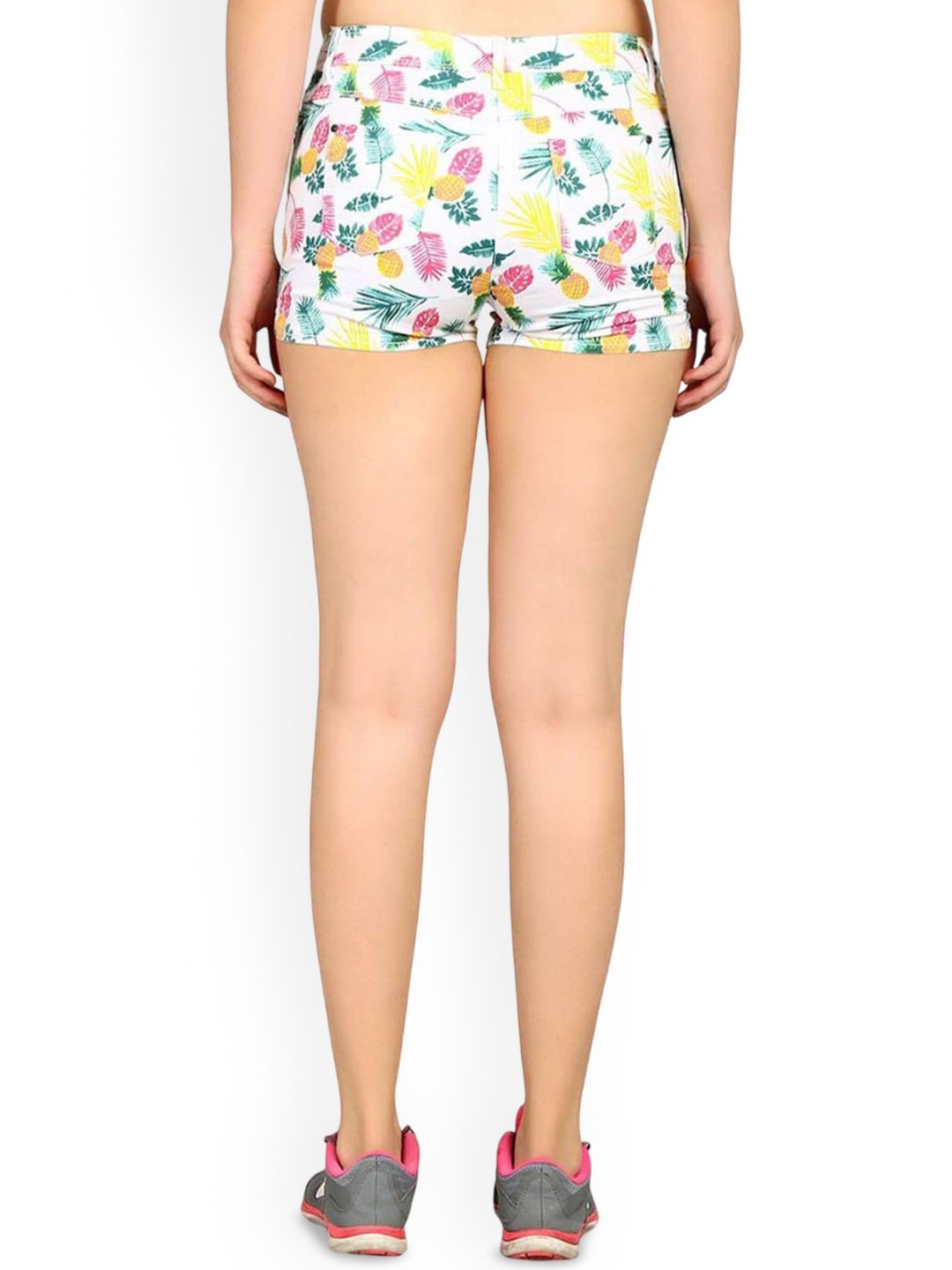 Kotty Women Floral Printed High-Rise Cotton Hot Pants Shorts