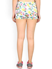 Kotty Women Floral Printed High-Rise Cotton Hot Pants Shorts