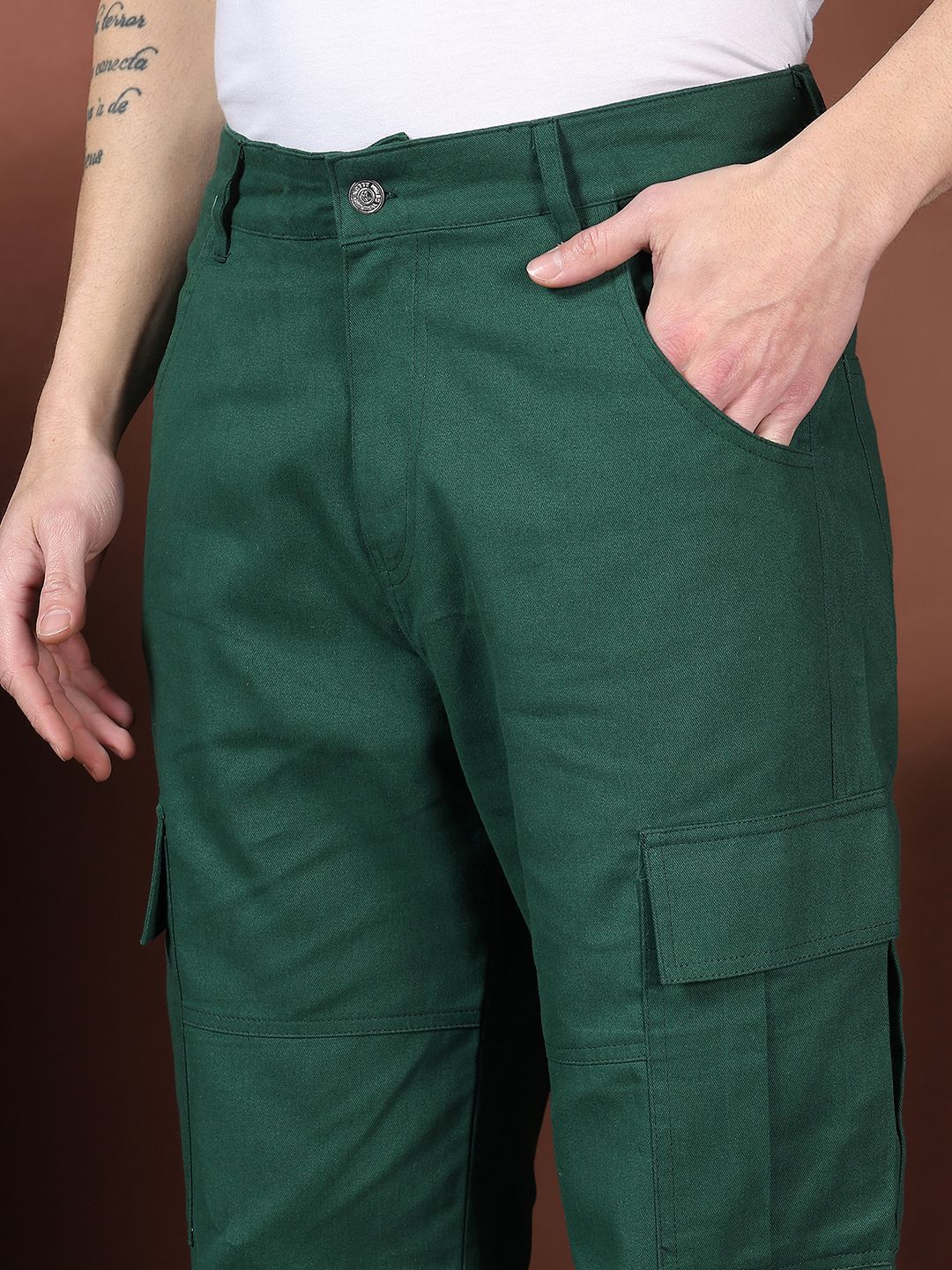 Kotty Men Relaxed Easy Wash Cargos Trousers