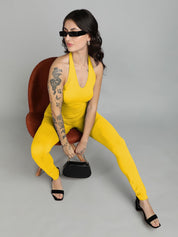 Kotty Women Halter Neck Basic Jumpsuit