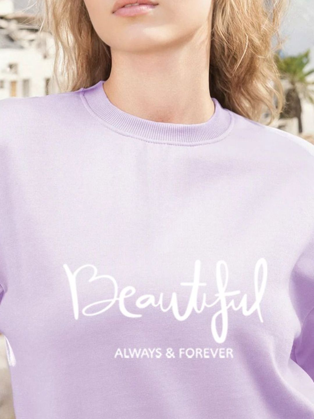 Kotty Women Typography Printed Round Neck Sweatshirt