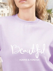 Kotty Women Typography Printed Round Neck Sweatshirt