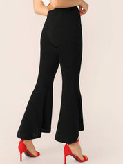 Kotty Women Solid Relaxed High-Rise Trousers