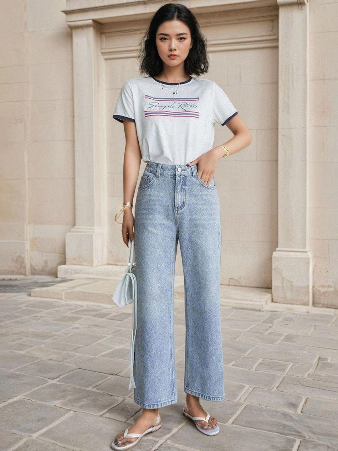 Kotty Women Jean Straight Fit High-Rise Stretchable Jeans