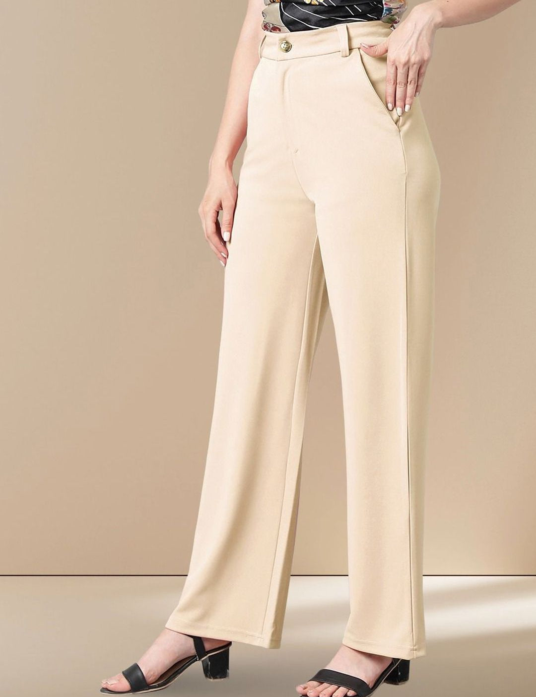 Kotty Women Straight Fit High-Rise Trousers