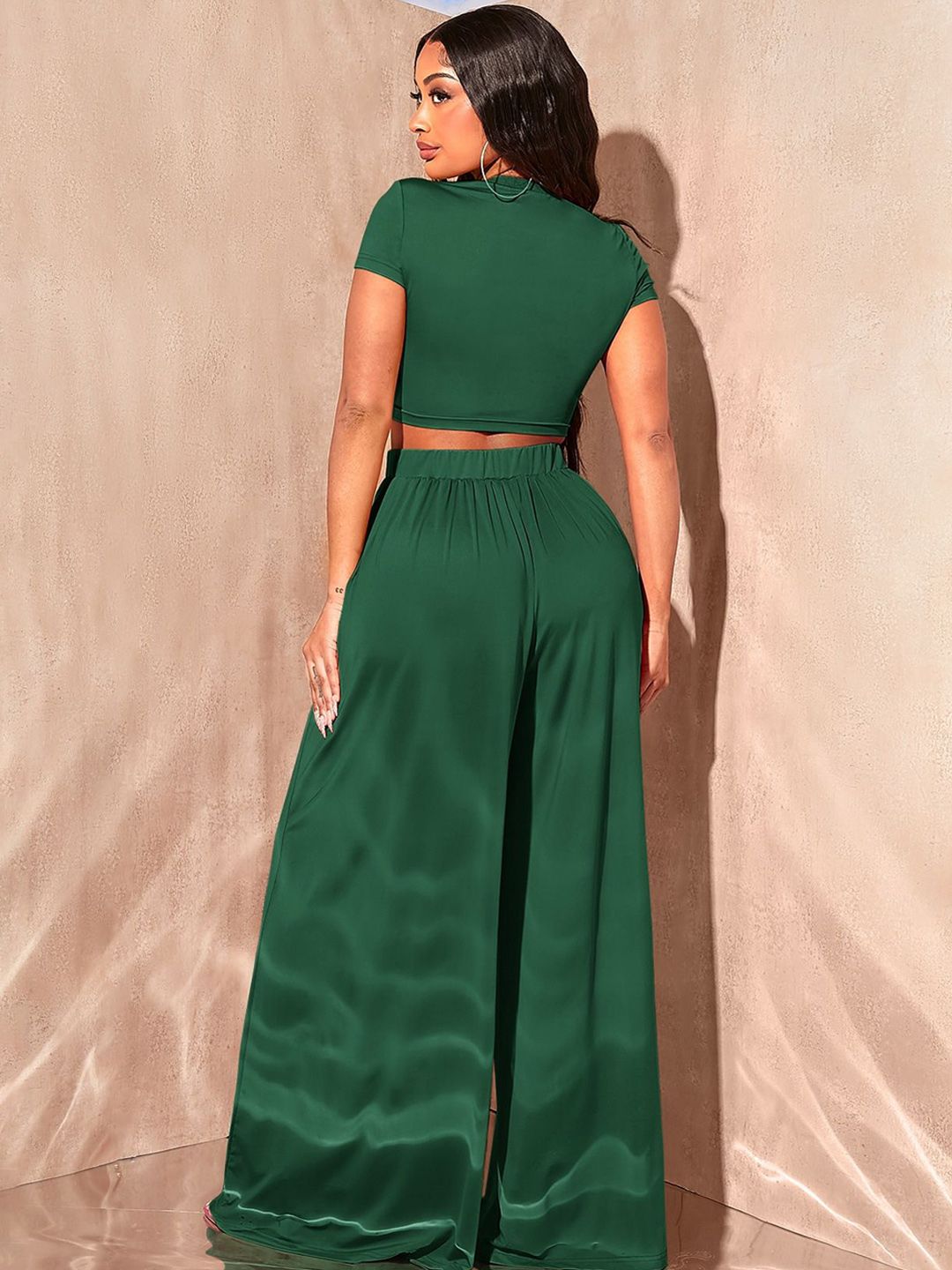 Kotty Round Neck Short Sleeves Top & Palazzo 