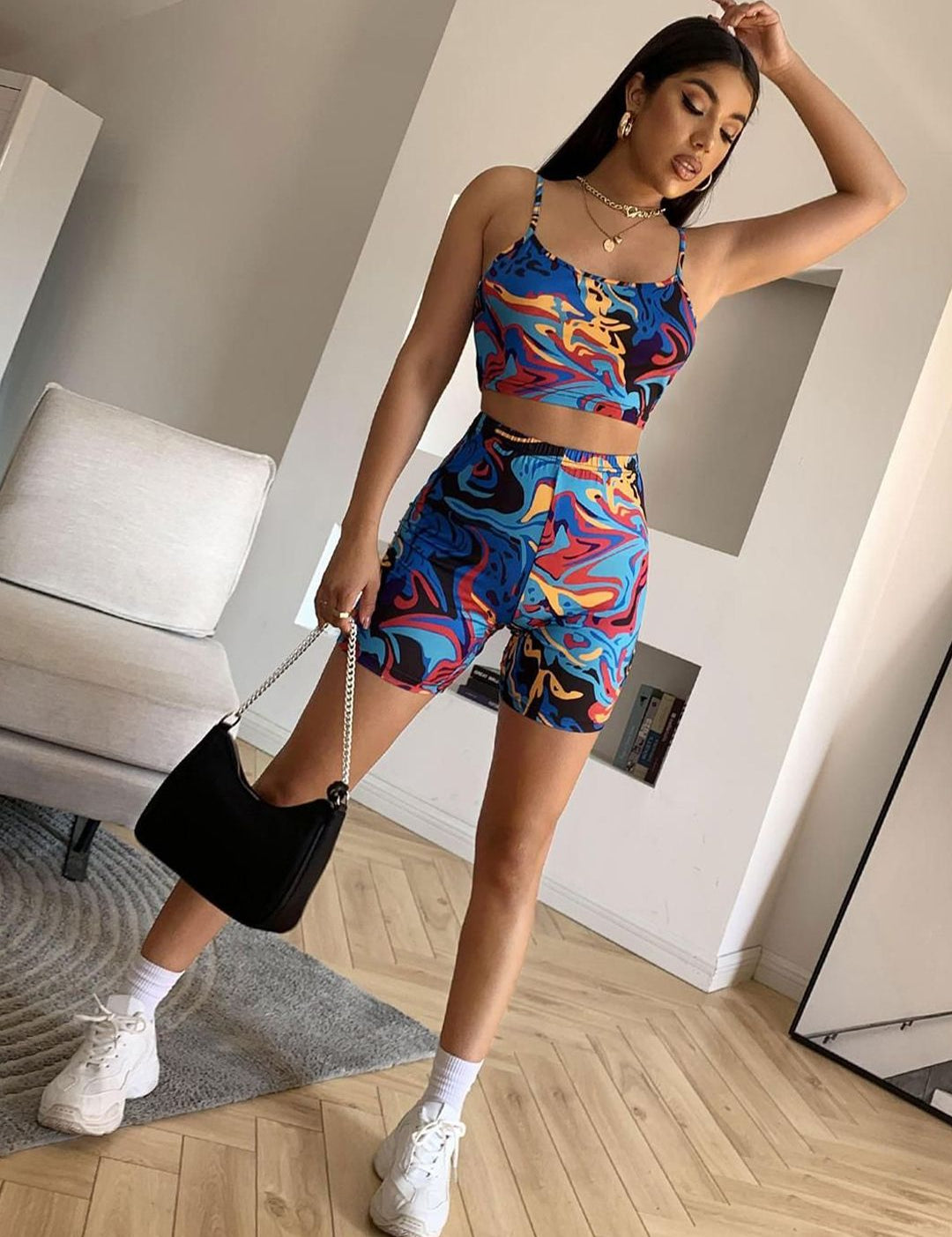 Kotty Abstract Printed Top & Shorts