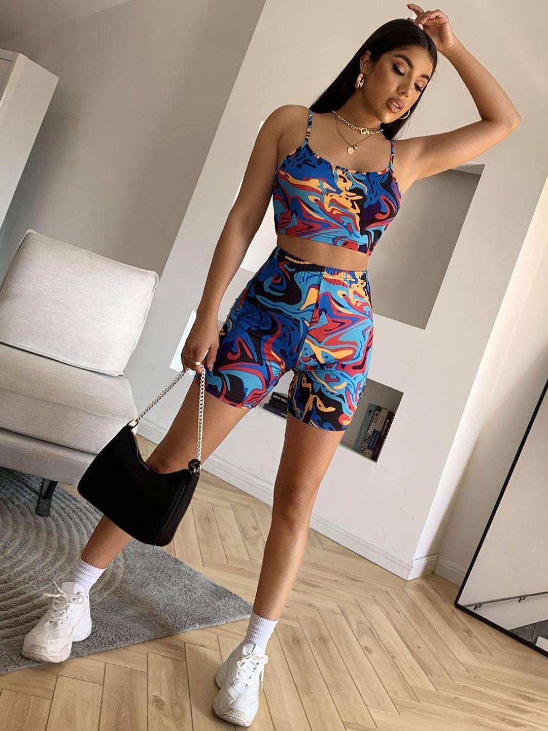 Kotty Abstract Printed Top & Shorts