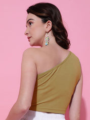 Kotty Women Solid One Shoulder Top