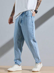 Kotty Men Straight Fit Low-Rise Light Fade Stretchable Jeans