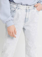 Kotty Girls Straight Fit High-Rise Stretchable Jeans