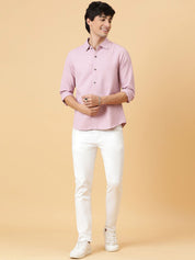 Kotty Men Relaxed Spread Collar Solid Casual Shirt