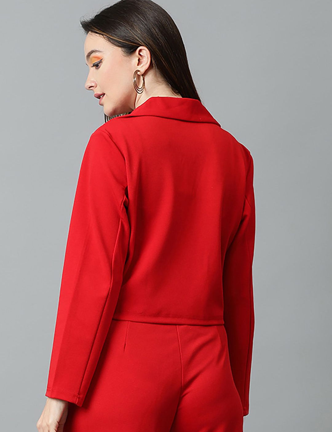 KOTTY Basics Women Double Breasted Crop Blazer