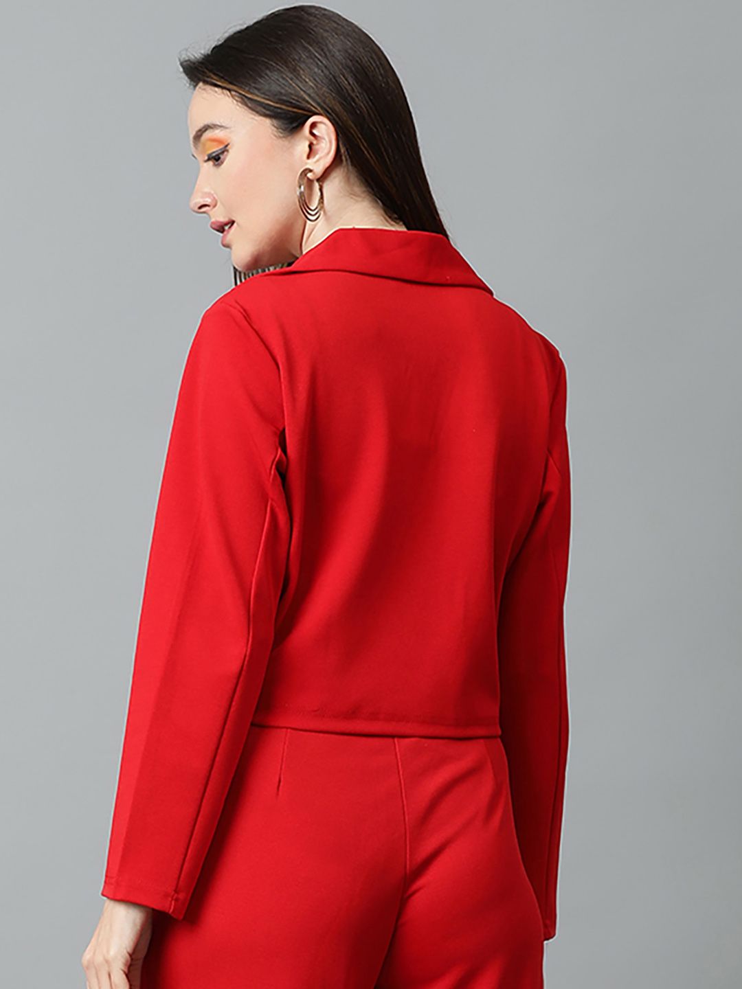 KOTTY Basics Women Double Breasted Crop Blazer