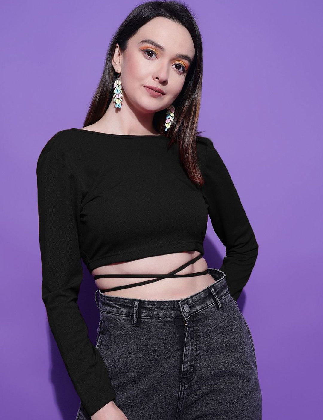 Kotty Women Solid Boat Neck Top