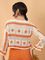 Kotty Women Self Design Cotton Crop Top