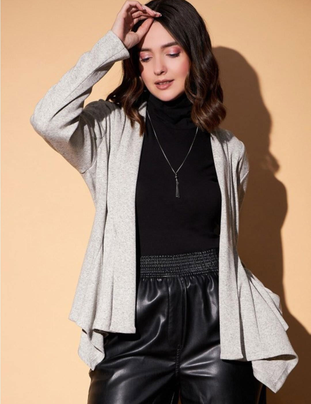 Kotty Long Sleeves Open Front Shrug