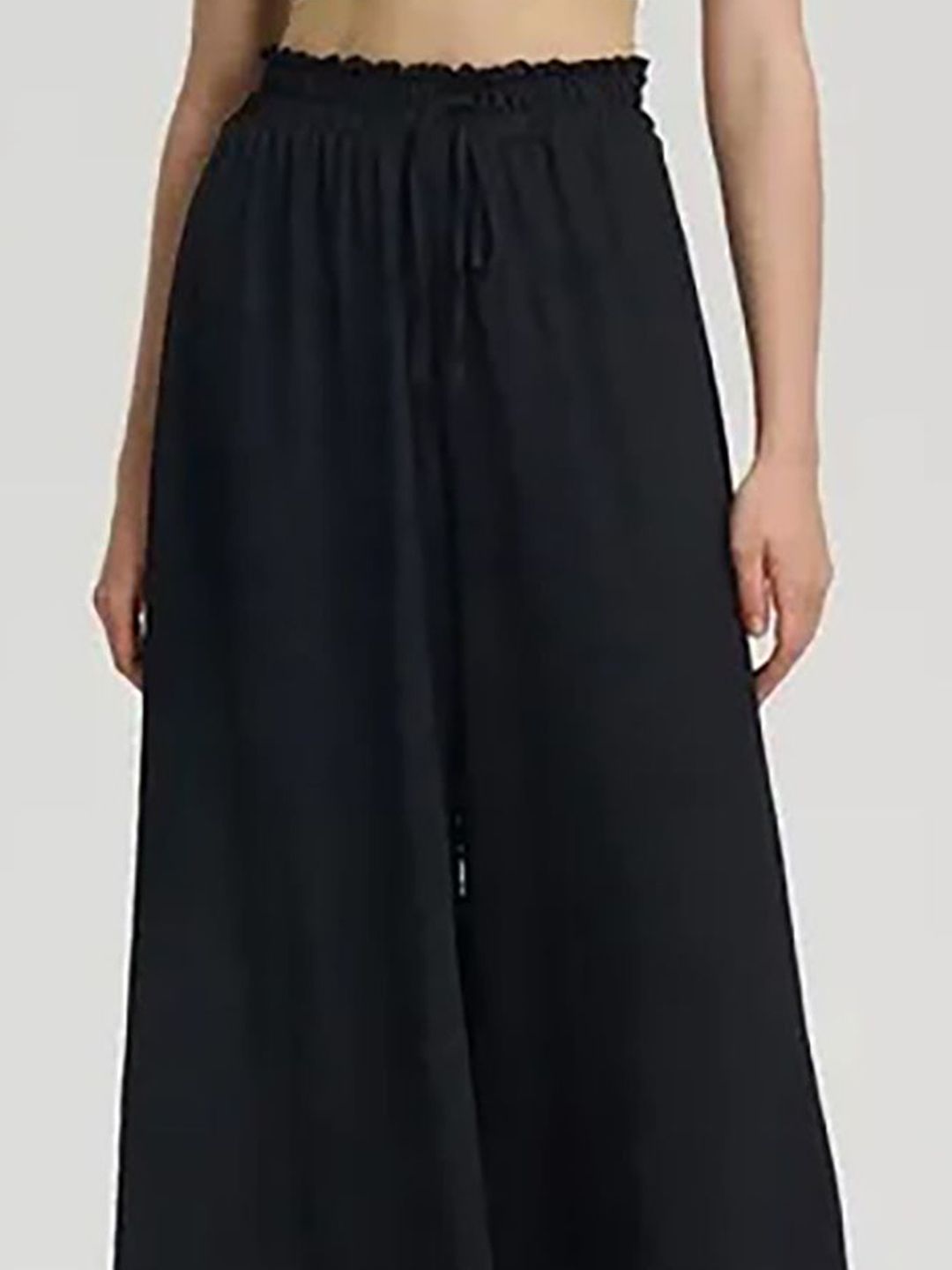Kotty Women High-Rise Easy Wash Pleated Loose Fit Wide Leg Trousers