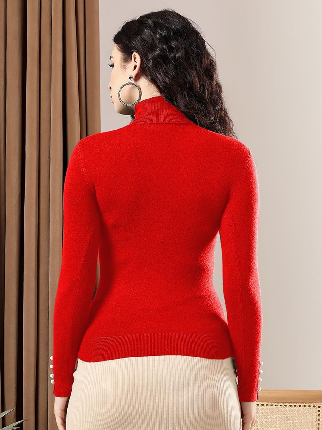 Kotty Women High Neck Long Sleeves Pullover