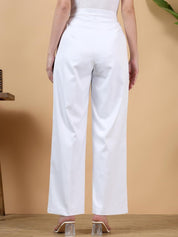 Kotty Women Relaxed Straight Leg High-Rise Trousers