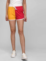Kotty Women Colourblocked Yoga Sports Shorts 