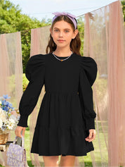 Kotty Puff Sleeve Fit & Flare Dress