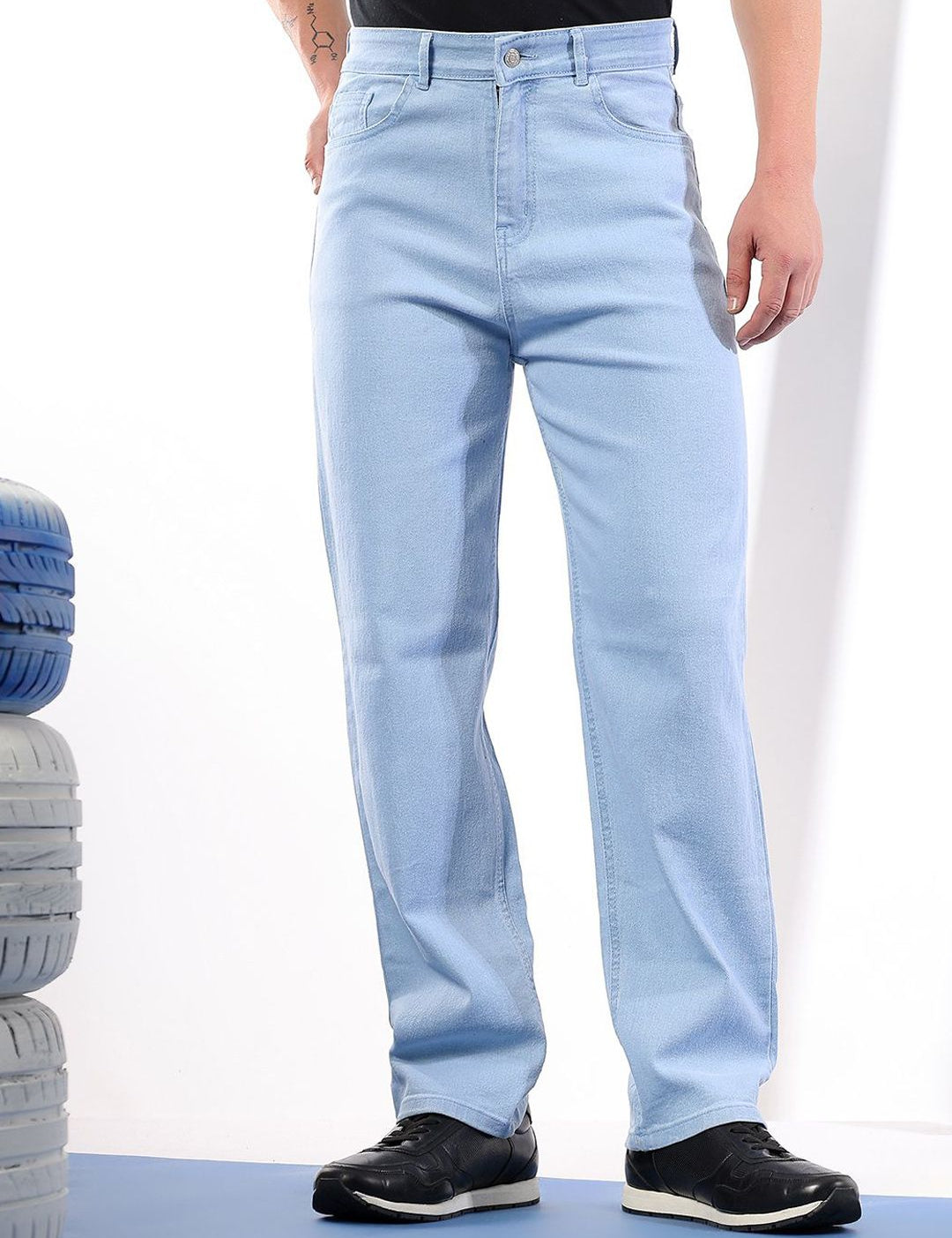 Kotty Men Comfort Regular Fit Mid-Rise Stretchable Jeans